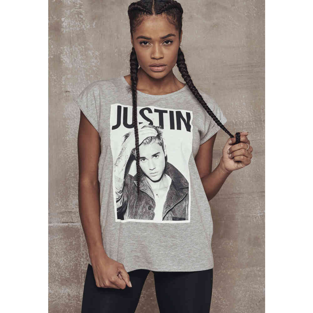 Justin Bieber Color Fade ladies T shirt black | Attitude Justin Bieber Color Fade ladies T shirt black | Attitude